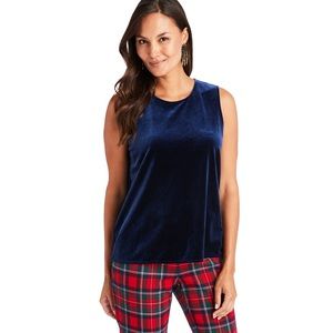 BRAND NEW!! knit velvet shell pullover in deep bay